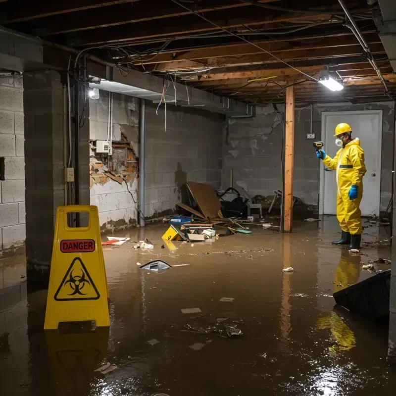 Flooded Basement Electrical Hazard in Delaware County, OK Property